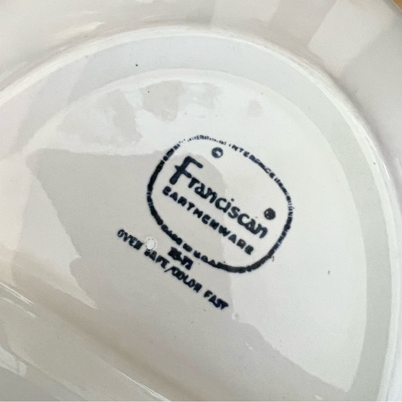 Vintage 1970s Franciscan Floral Earthware Divided Oval Dish And Covered Bowl - Picture 7 of 7